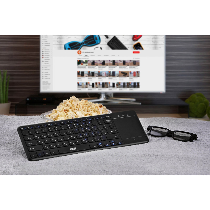 2E Клавіатура ножнична KT100 78key, WL, EN/UK, чорний