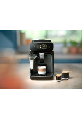 Philips Кавомашина Series 2300 LatteGo, 1.8л, зерно+мелена, автомат.капуч, дисплей, авторецептів -4, чорний