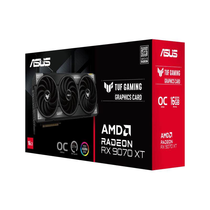 ASUS Вiдеокарта Radeon RX 9070 XT 16GB GDDR6 OC TUF-RX9070XT-O16G-GAMING