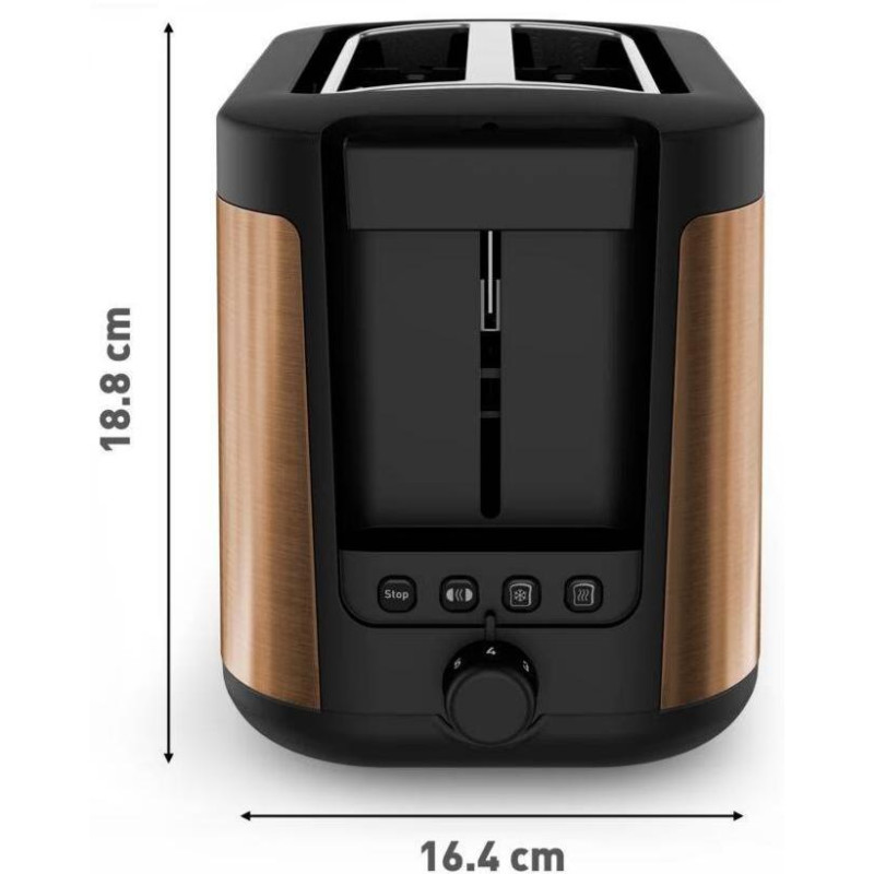 Tefal Тостер Tefal Coppertinto 850Вт, розморожування, метал, бронзовий