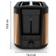 Tefal Тостер Tefal Coppertinto 850Вт, розморожування, метал, бронзовий