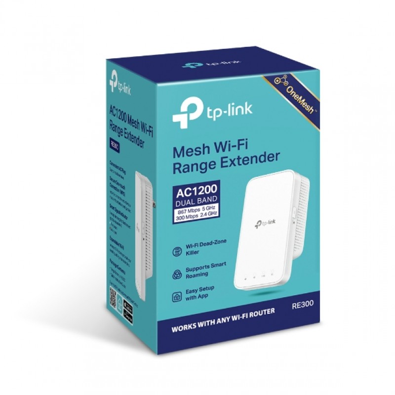 TP-Link Повторювач Wi-Fi сигналу RE300 AC1200 MESH