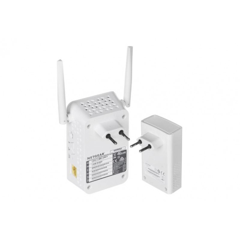 NETGEAR Powerline-адаптер PLW1000, 1xGE, WiFi, біл. кол., зовнішн. ант., комплект