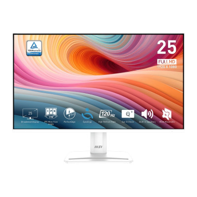 MSI Монітор MSI 24.5" PRO MP251W-E2 D-Sub, HDMI, DP, MM, IPS, 120Hz, sRGB 99%, AdaptiveSync, білий