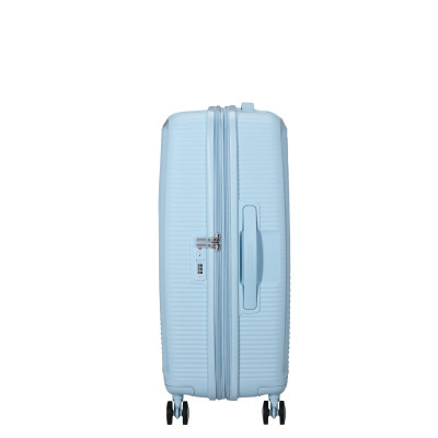 American Tourister Валіза American Tourister, Soundbox, поліпропілен, середня, 67см, 71.5/81л, TSA, 4 колеса, EXP, пастельно-блакитний