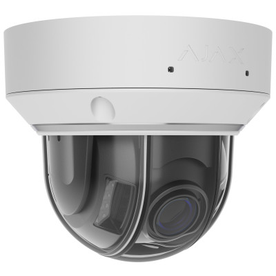 Ajax IP-камера дротова DomeCam HLVF 5 MP White, 2.8–12 мм, PoE, True WDR, IP65, ІЧ 40 м, LED 25 м, аудіо, кут огляду 32° до 100°, біла, 126285.214.WH1