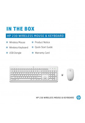 HP Комплект 230 WL UKR white