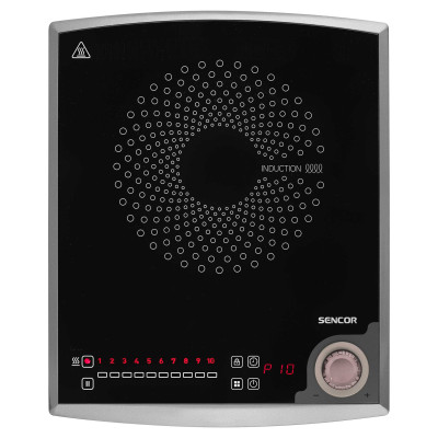 Sencor Плитка настільна Sencor індукційна , комф. - 1, 2кВт, управл - сенсорно-мех., чорний