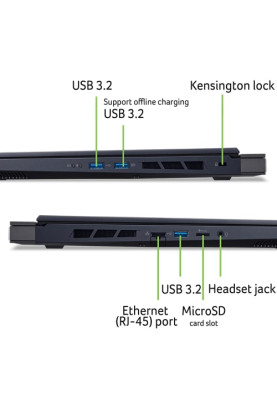 Acer Ноутбук Predator Helios Neo 16 PHN16-72 16" WUXGA, Intel i7-14650HX, 32GB, F1TB, NVD4060-8, Lin