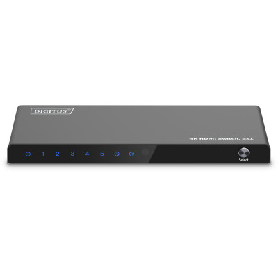 Digitus Відеокомутатор DIGITUS UHD HDMI (INx5 - OUTx1), 4K Digitus Відеокомутатор DIGITUS UHD HDMI (INx5 - OUTx1), 4K