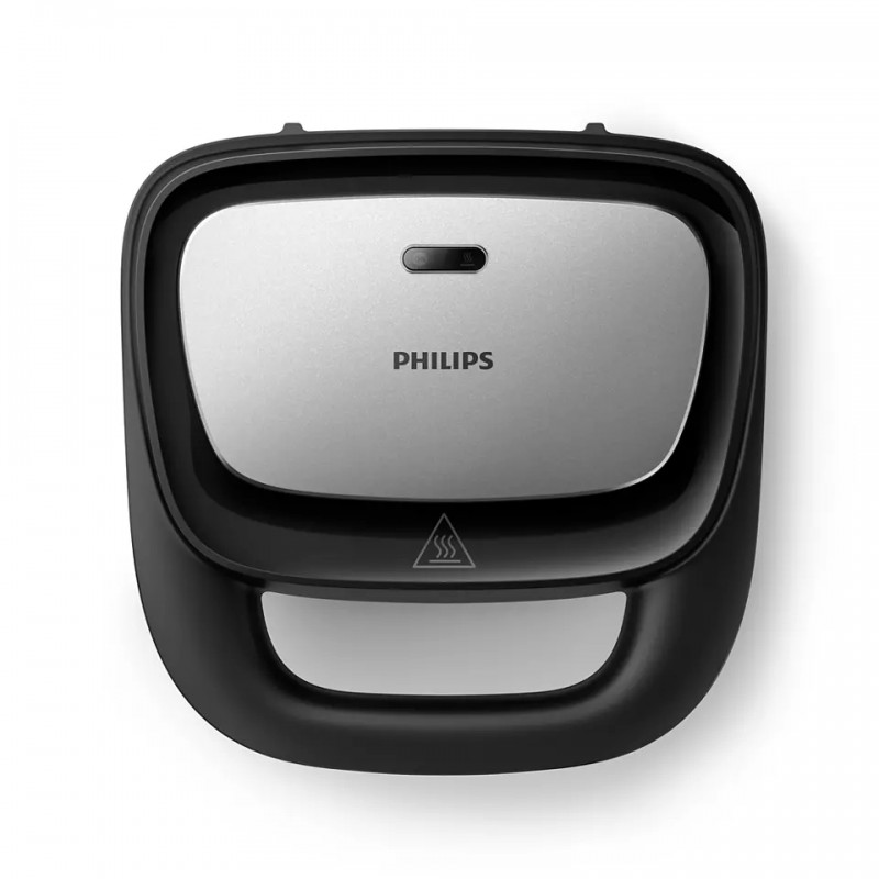 Philips Мультимейкер Series 5000 750Вт, антипригарне покриття, 3 пластини, корпус-пластик, чорно-сріблястий
