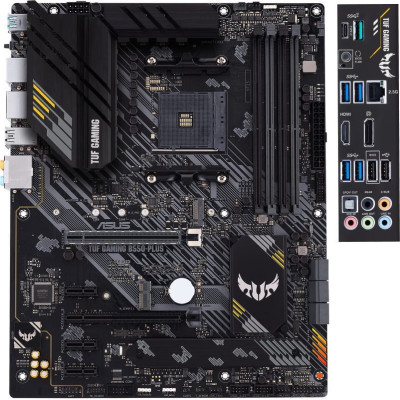 ASUS Материнська плата TUF GAMING B550-PLUS sAM4 B550 4xDDR4 M.2 HDMI DP ATX