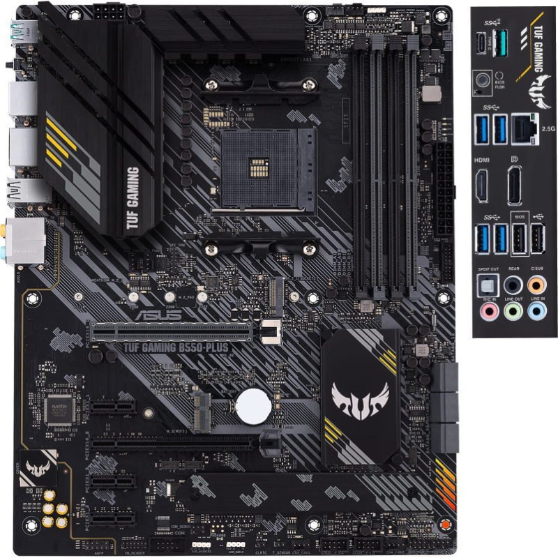 ASUS Материнcька плата TUF GAMING B550-PLUS sAM4 B550 4xDDR4 M.2 HDMI DP ATX