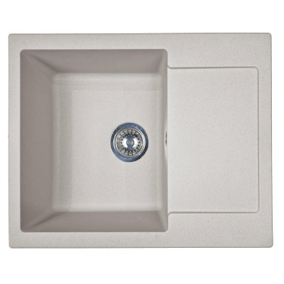 Adamant Мийка кухонная Minimal, штучний камінь, прямокут., з крилом, 615х495х200мм, чаша - 1, врізна, Avena