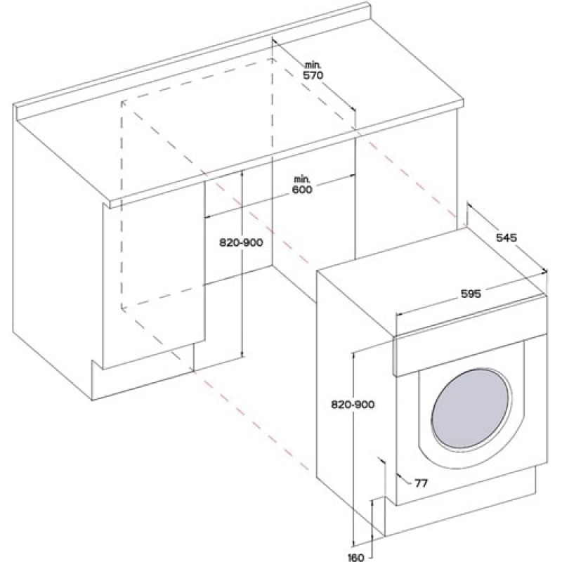 Whirlpool Вбуд. прально-сушильна машина BIWDWG75148