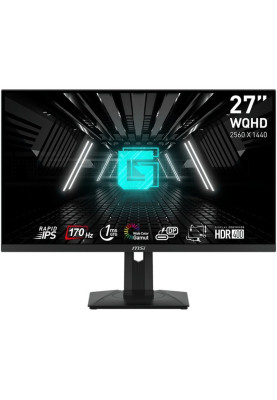 MSI Монітор 27" G274QPF 2xHDMI, DP, USB-C, Audio, IPS, 2560x1440, 170Hz, 1ms, sRGB 121%, AdaptiveSync, Pivot, HDR400