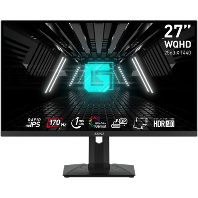 MSI Монітор 27" G274QPF 2xHDMI, DP, USB-C, Audio, IPS, 2560x1440, 170Hz, 1ms, sRGB 121%, AdaptiveSync, Pivot, HDR400