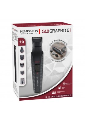 Remington Набір для стрижки Graphite, для голови, вусів, бороди, носа і тіла, акум., насадок-5, чорний