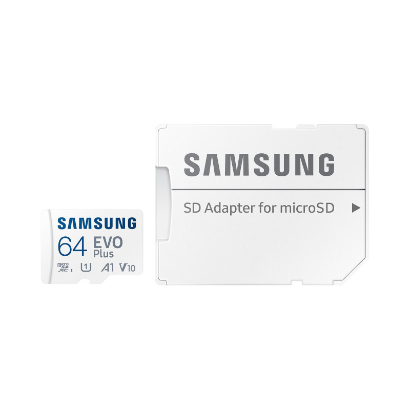 Samsung Карта пам'яті microSDXC 64GB C10 UHS-I R130MB/s Evo Plus + SD