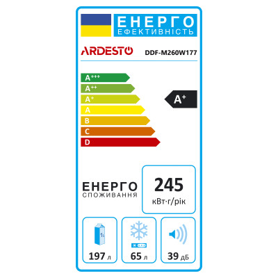 ARDESTO Холодильник DDF-M260W177
