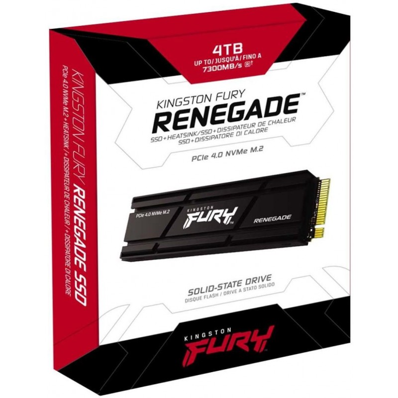 Kingston Накопичувач SSD M.2 4TB PCIe 4.0 Fury Renegade + радіатор