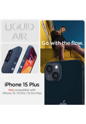 Spigen Чохол для Apple iPhone 15 Plus Liquid Air, Navy Blue