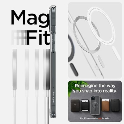 Spigen Чохол Apple iPhone 15 Ultra Hybrid MagFit, Carbon Fiber