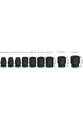Bosch Набір ударних торцевих головок Professional Standart 9шт 1/2"