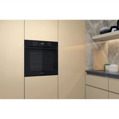 Whirlpool Духовий шафа електричний, 71л, A+, дисплей, конвекція, телескопічні напрямні, чорний