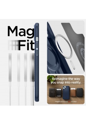 Spigen Чохол для Apple iPhone 15 Plus Mag Armor MagFit, Navy Blue
