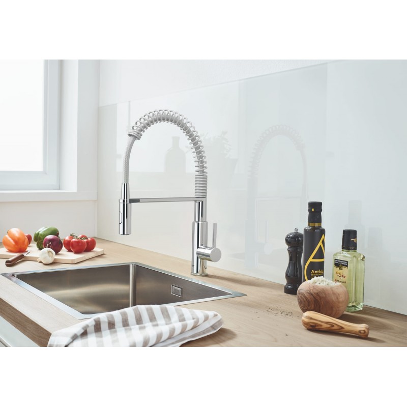 Grohe Мийка кухонна K700, нерж.сталь, прямокут., без крила, 550x450x200мм, чаша - 1, уніврсальна, нержавіюча сталь