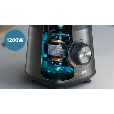 Philips Блендер стаціонарний Series 5000, 1200Вт, чаша-2000мл, скло, склянка в комплекті, чорний