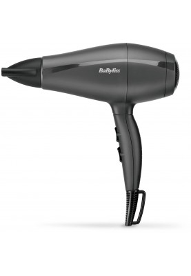 BaByliss Фен Super Light Pro, 2000Вт, 3 режими, HTDC мотор, тонкий концентратор 6 мм, чорний