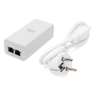 Digitus PoE-Інжектор PoE+ 802.3at, 10/100/1000 Mbps, Output max. 48V, 30W, білий