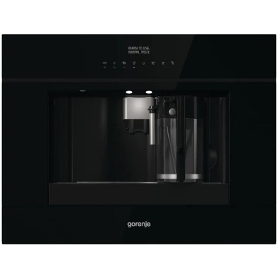 Gorenje Кавомашина Gorenje вбудована, 1,8л, зерно+мелена, автомат.капуч, дисплей, сернор.керування, підсвітка, чорний