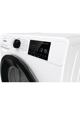 Gorenje Пральна машина фронтальна, 9кг, 1400, A+++, 54,5см, дисплей, інвертор, пара, Wi-Fi, білий