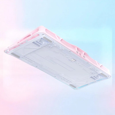 GravaStar Клавіатура механічна GravaStar Mercury K1 Lite 80keys, GravaStar x BSUN Grey, BT/WL/USB, Lumen Rose