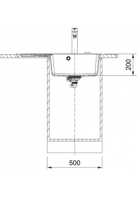 Franke Мийка кухонна Centro, фраграніт, онікс