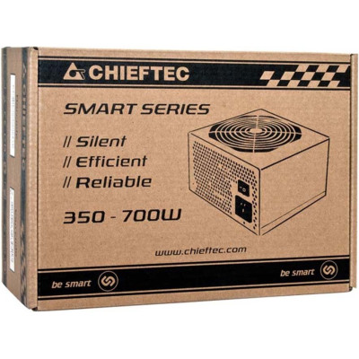 Chieftec Блок живлення Smart (500W), >85%, 120мм, 1xMB 24pin(20+4), 1xCPU 8pin(4+4), 2xMolex, 3xSATA, 1xPCIe 8pin(6+2) Chieftec Блок живлення Smart (500W), >85%, 120мм, 1xMB 24pin(20+4), 1xCPU 8pin(4+4), 2xMolex, 3xSATA, 1xPCIe 8pin(6+2)