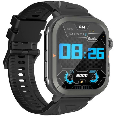 Blackview Смарт-годинник W30 50мм, 1.91", 320*380, TFT, BT 5.3, 128МБ, чорний