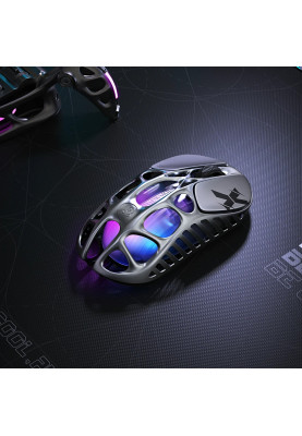 GravaStar Миша Mercury X, BT/WL/USB-A, RGB, сірий