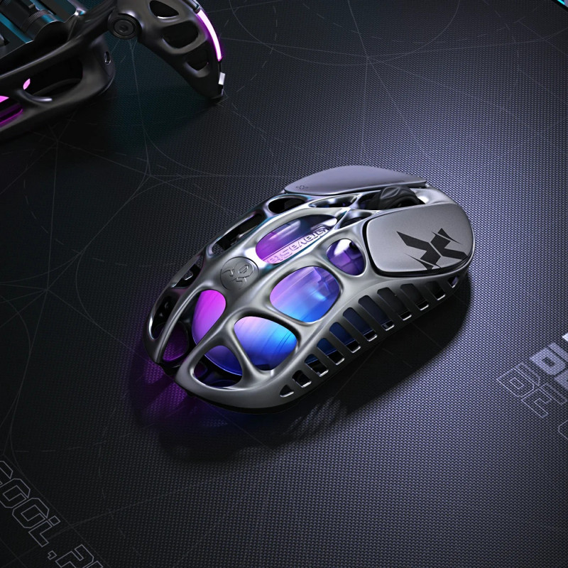 GravaStar Миша Mercury X, BT/WL/USB-A, RGB, сірий