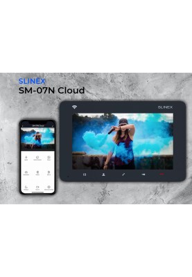 Slinex Відеодомофон SM-07N Cloud, IPS 7", детектор руху, переадресація, графітовий