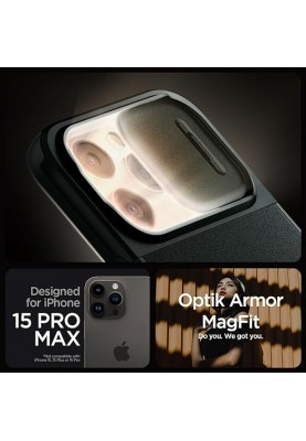 Spigen Чохол для Apple iPhone 15 Pro Max Optik Armor MagFit Abyss, Green