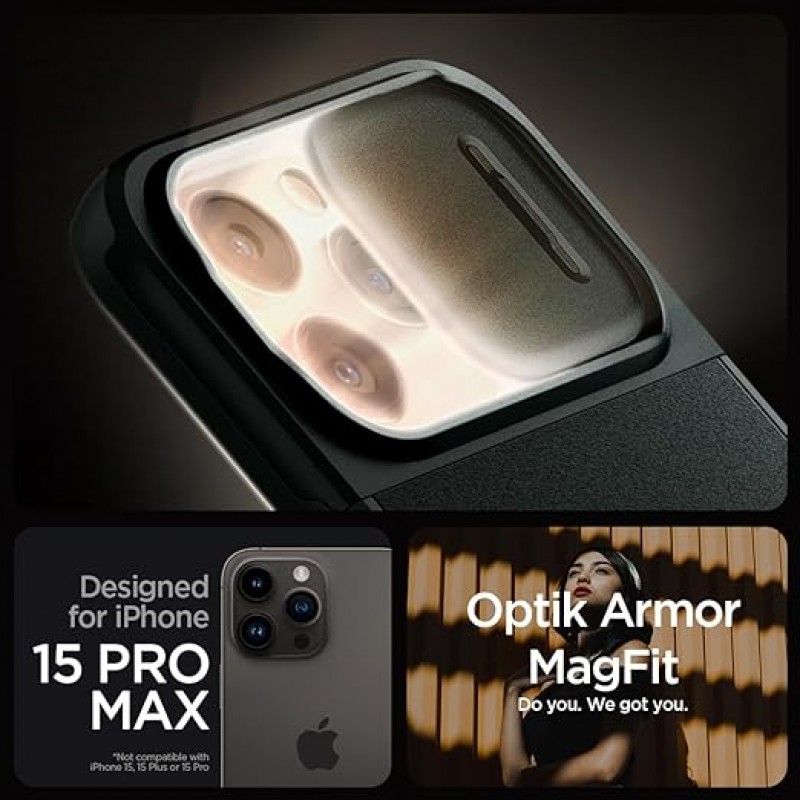 Spigen Чохол для Apple iPhone 15 Pro Max Optik Armor MagFit Abyss, Green