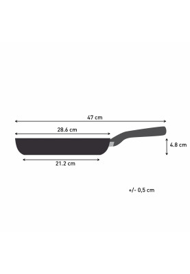 Tefal Сковорода Hard Stone, 28см, алюміній, бакеліт, сірий