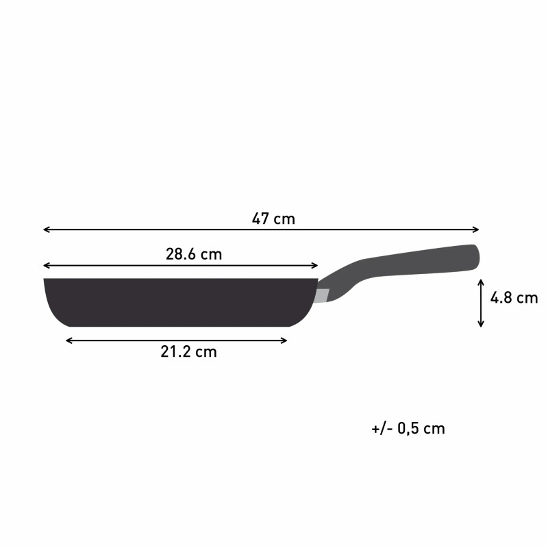 Tefal Сковорода Hard Stone, 28см, алюміній, бакеліт, сірий