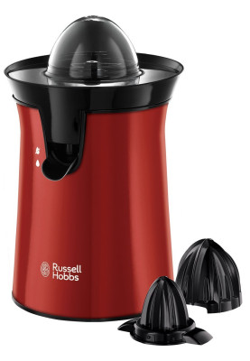 Russell Hobbs Соковитискач Colours Plus цитрус-прес 600Вт, 2 насадки в комплекті, пластик, червоний