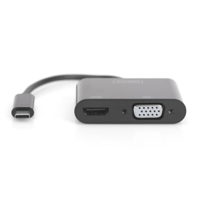 Digitus Адаптер USB 3.0 - HDMA+VGA Full HD, M/F, 0.15 m