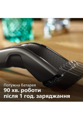 Philips Машинка для стриження Series 7000, акум., роторний мотор, насадок-3, кейс,ножиці, гребінець в компл, сталь, чорно-сірий
